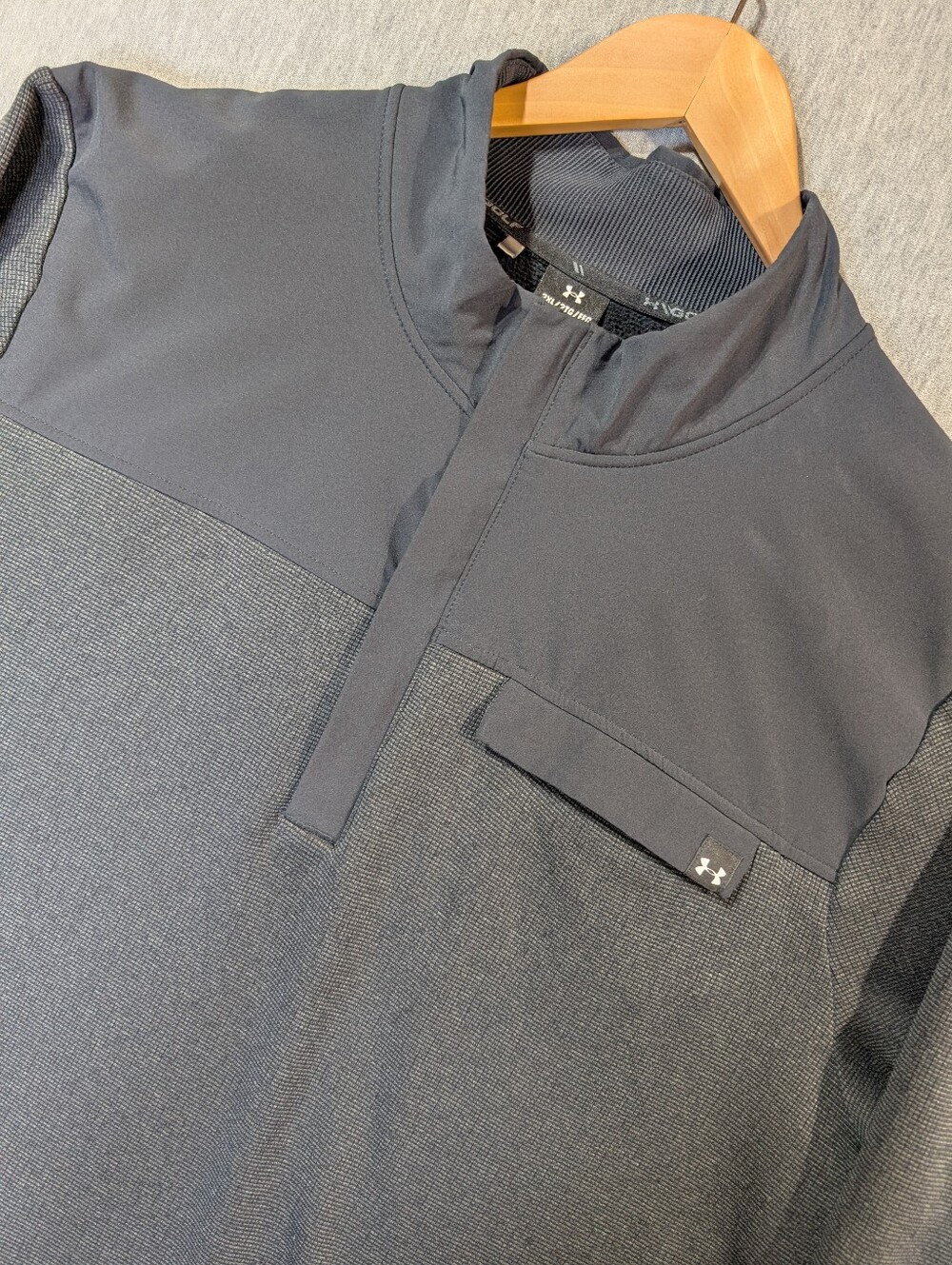 Under Armour Golf Storm Pullover Men's 2XLT Black 1/4 Zip Fleece Lined